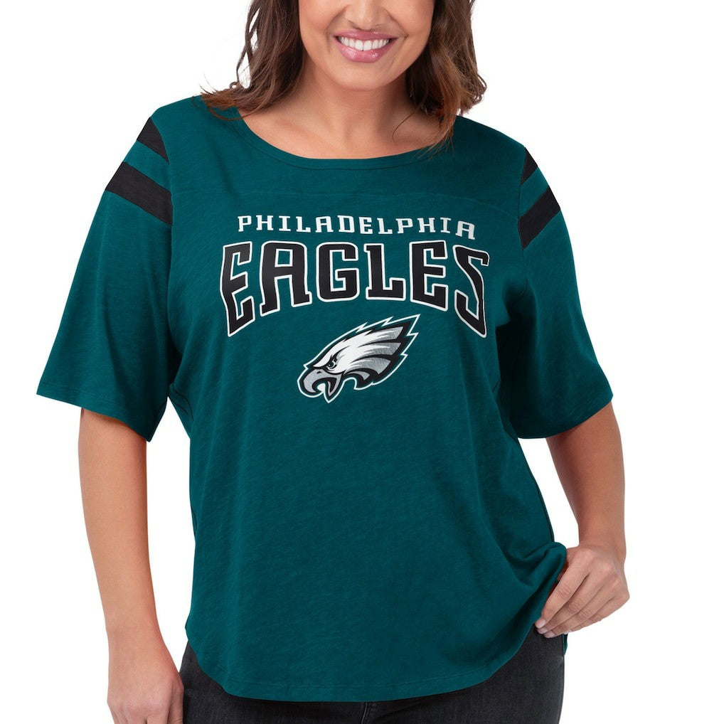 G-III 4Her by Carl Banks Women's Plus Size Linebacker T-Shirt - Philadelphia Eagles