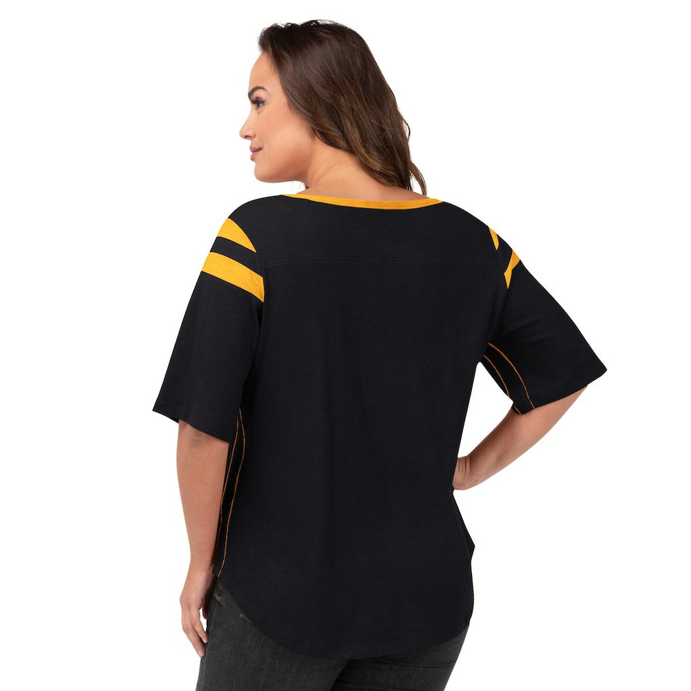 G-III 4Her by Carl Banks Women's Plus Size Linebacker T-Shirt - Pittsburgh Steelers