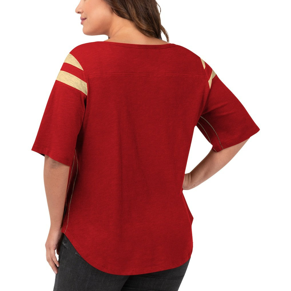 G-III 4Her by Carl Banks Women's Plus Size Linebacker T-Shirt - San Francisco 49ers