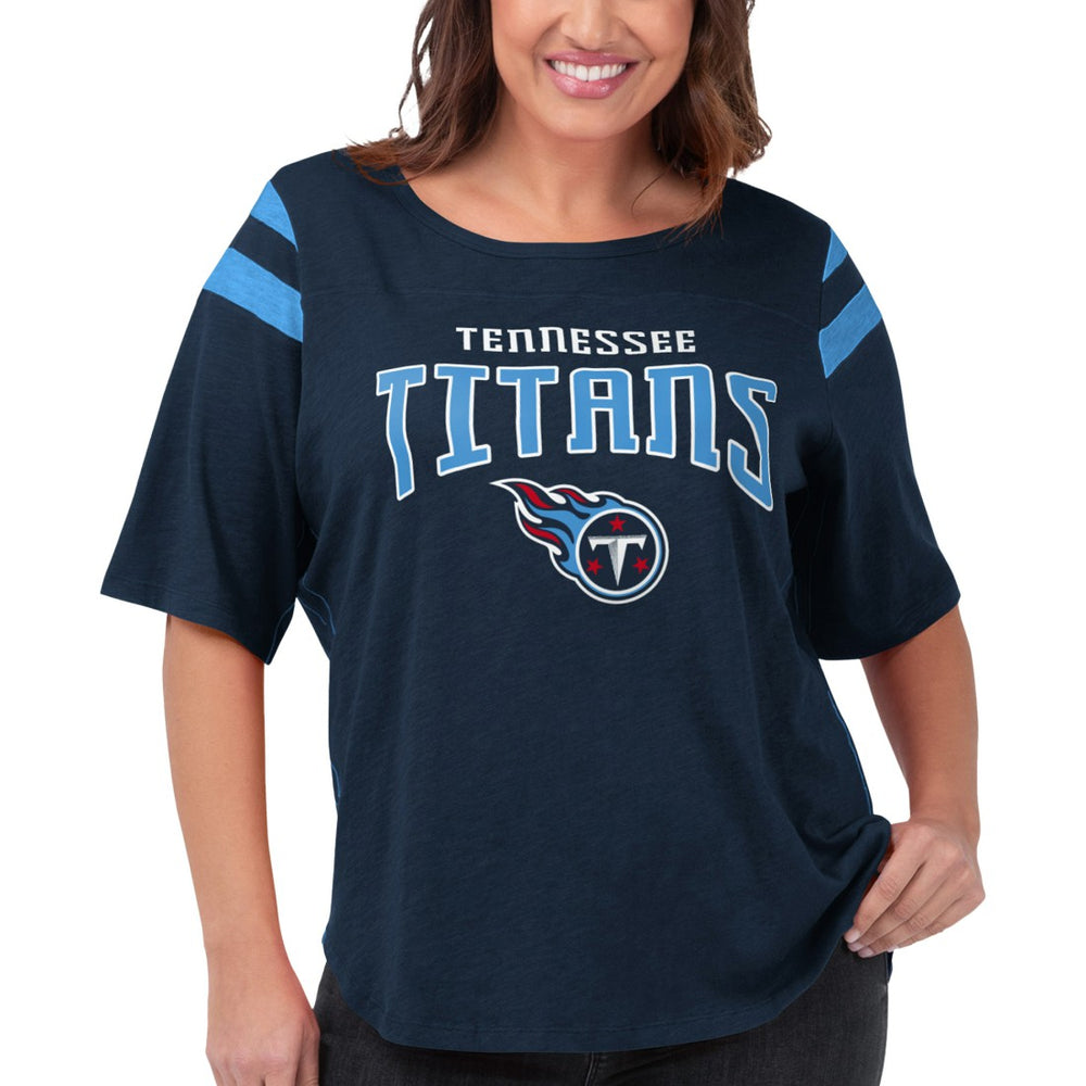 G-III 4Her by Carl Banks Women's Plus Size Linebacker T-Shirt - Tennessee Titans