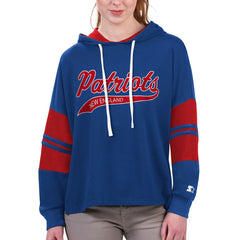 Starter Women's Bump And Run Long Sleeve Hoodie T-Shirt - New England Patriots