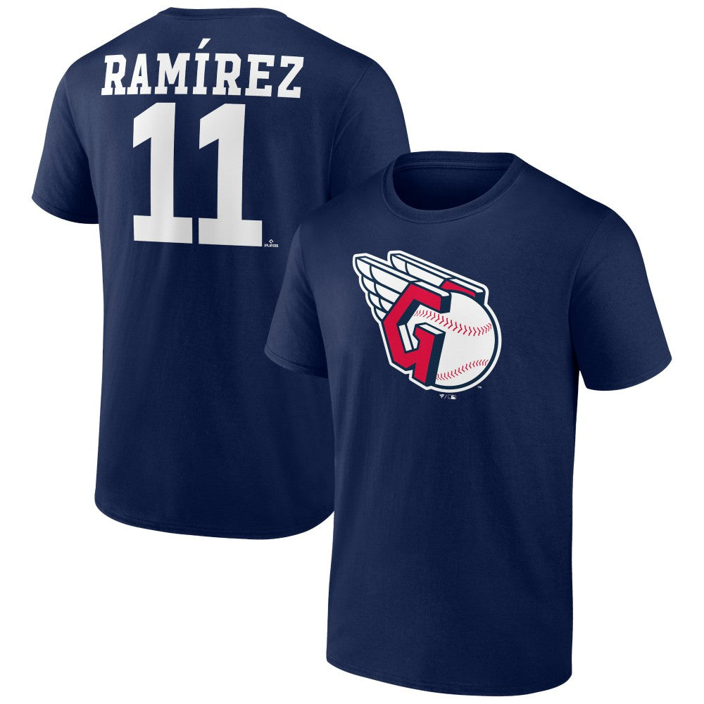 MLB Jose Ramirez Cleveland Guardians Player Icon Name & Number T-Shirt