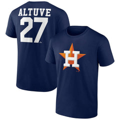 MLB Jose Altuve Houston Astros Player Icon Name & Number T-Shirt