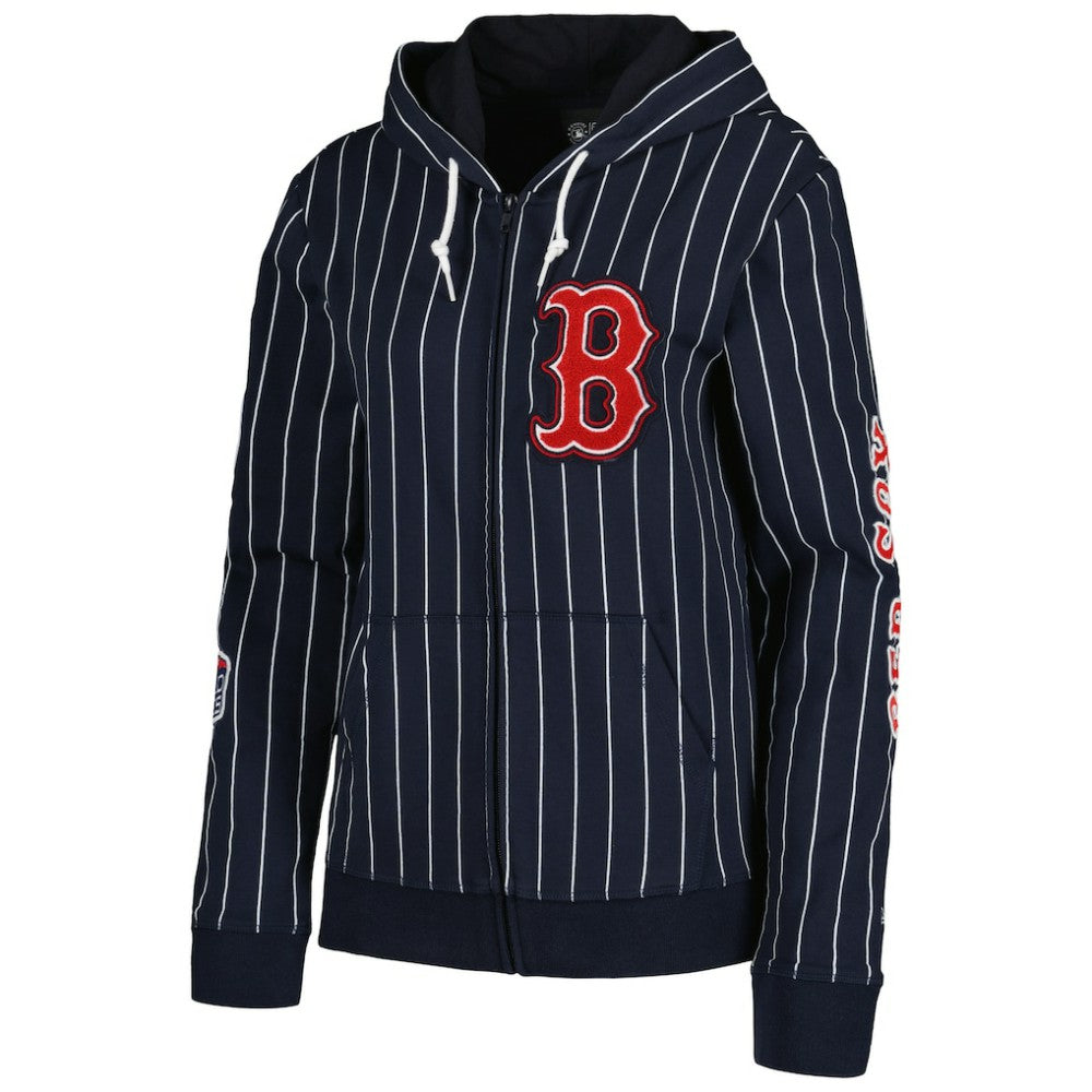 MLB Boston Red Sox New Era Women's Pinstripe Tri-Blend Full-Zip Jacket
