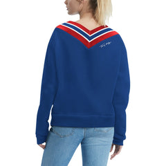Tommy Hilfiger Women's Heidi Raglan V-Neck Sweater - New York Giants