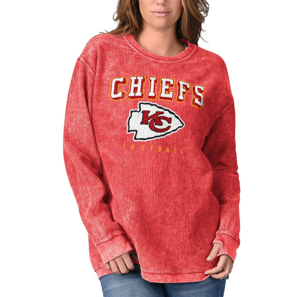 G-III 4Her by Carl Banks Women's Comfy Cord Pullover Sweatshirt - Kansas City Chiefs