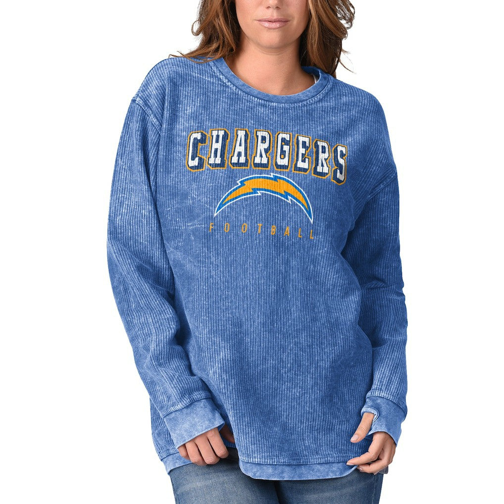 G-III 4Her by Carl Banks Women's Comfy Cord Pullover Sweatshirt - Los Angeles Chargers