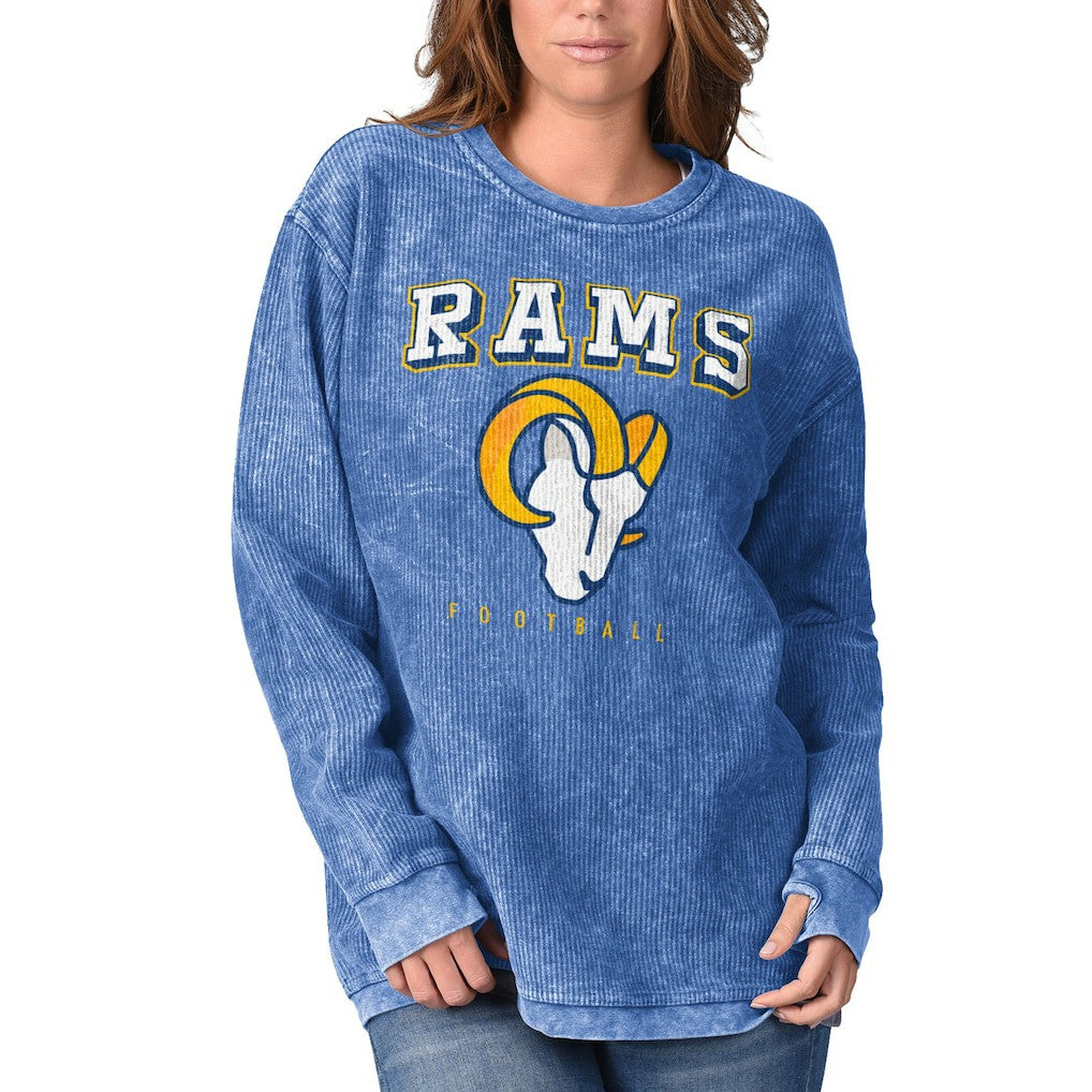 G-III 4Her by Carl Banks Women's Comfy Cord Pullover Sweatshirt - Los Angeles Rams