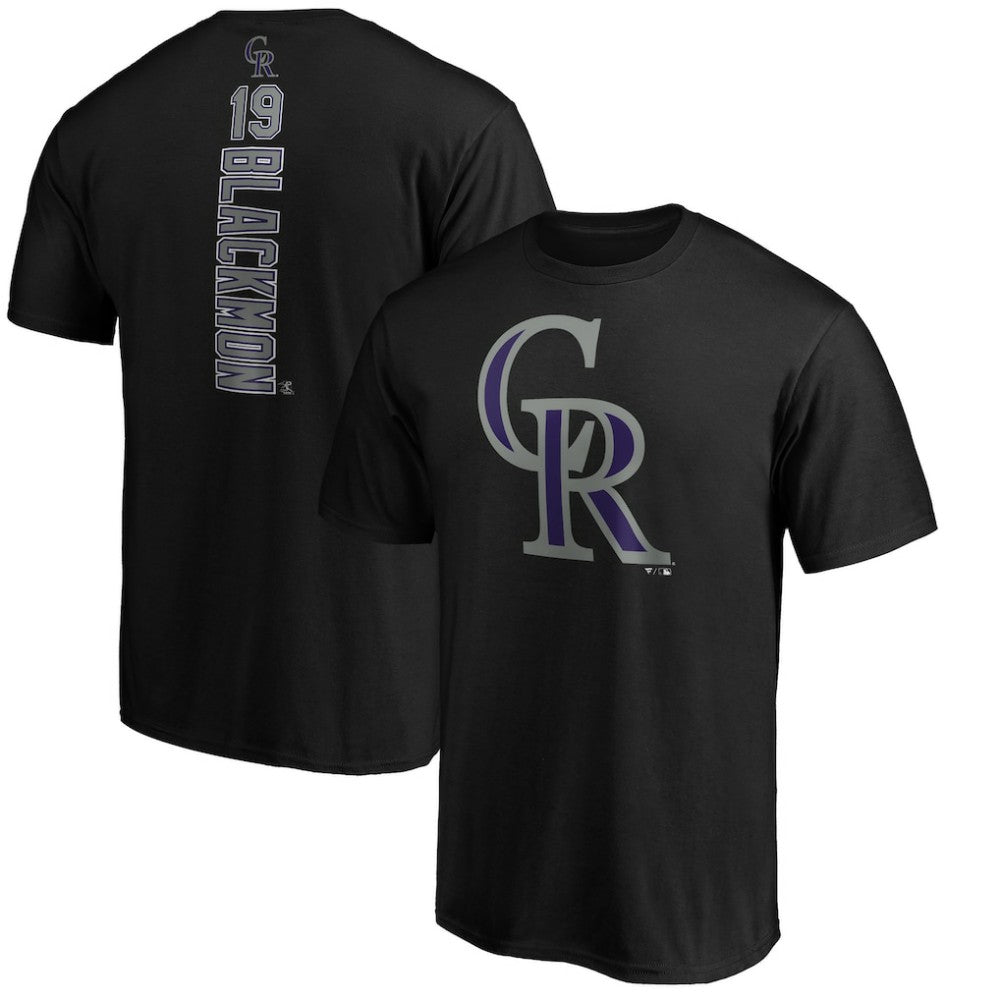 MLB Charlie Blackmon Colorado Rockies Playmaker Name & Number T-Shirt