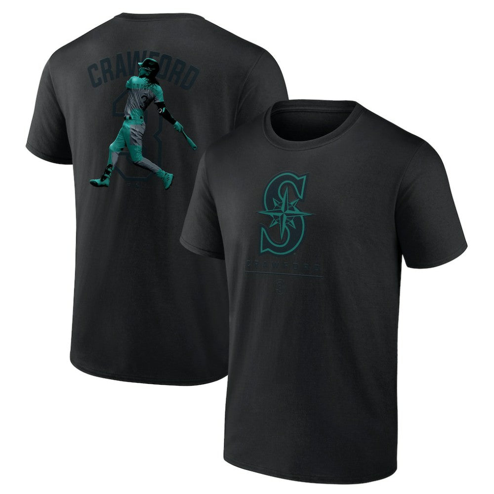 MLB J.P. Crawford Seattle Mariners Double Play Name & Number T-Shirt