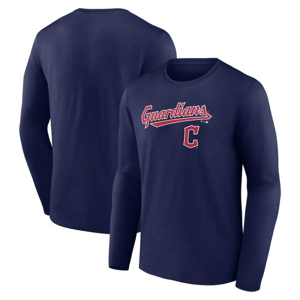 MLB Cleveland Guardians Team Lockup Long Sleeve T-Shirt