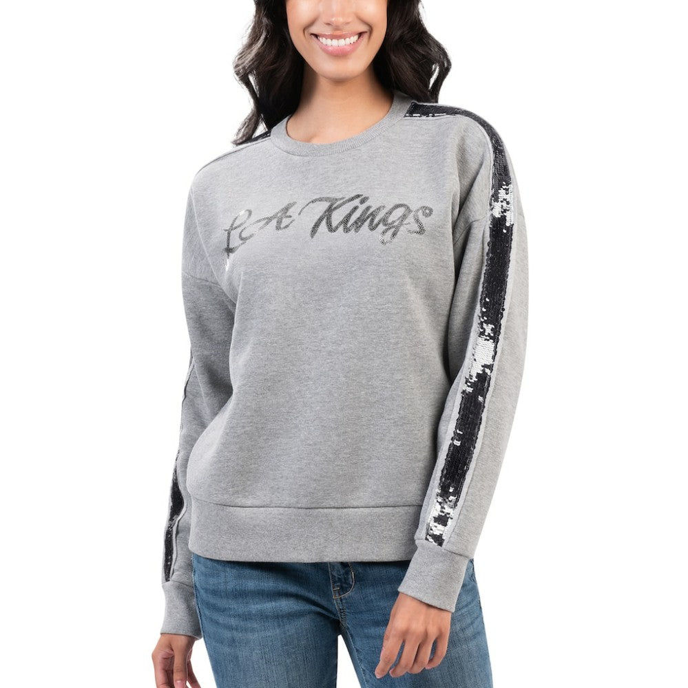NHL Gray Los Angeles Kings G-III 4Her by Carl Banks Women's Penalty Box Pullover Sweatshirt