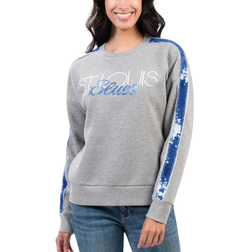NHL Gray St. Louis Blues G-III 4Her by Carl Banks Women's Penalty Box Pullover Sweatshirt