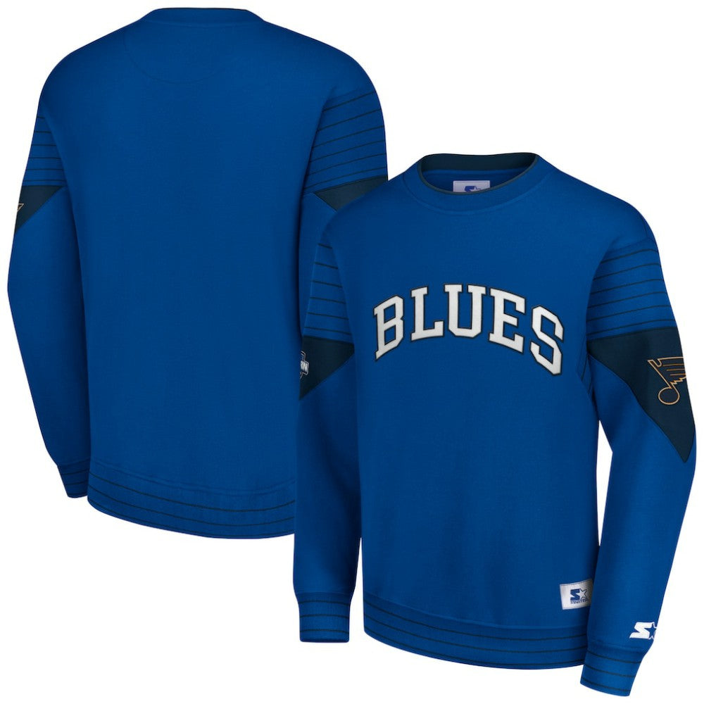 NHL Blue St. Louis Blues Starter Faceoff Pullover Sweatshirt
