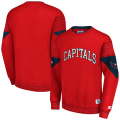 NHL Red Washington Capitals Starter Faceoff Pullover Sweatshirt