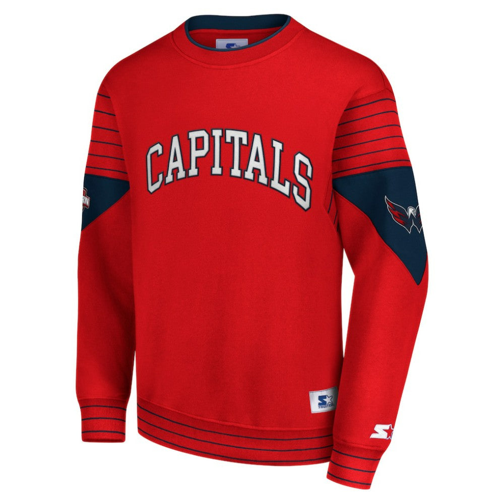 NHL Red Washington Capitals Starter Faceoff Pullover Sweatshirt