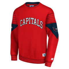 NHL Red Washington Capitals Starter Faceoff Pullover Sweatshirt