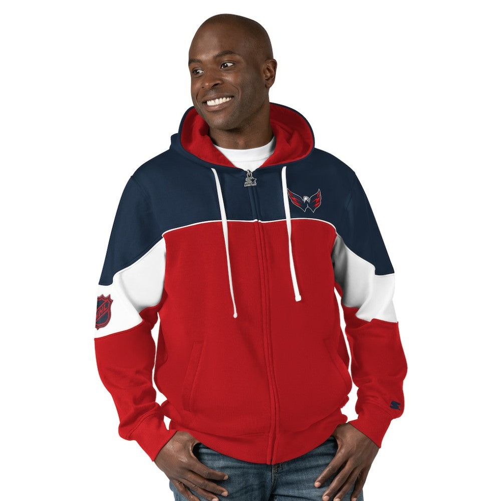 NHL Red/Navy Washington Capitals Starter Power Forward Full-Zip Hoodie
