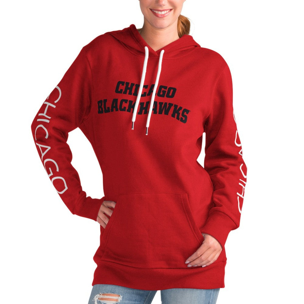 NHL Red Chicago Blackhawks G-III 4Her by Carl Banks Women's Overtime Pullover Hoodie