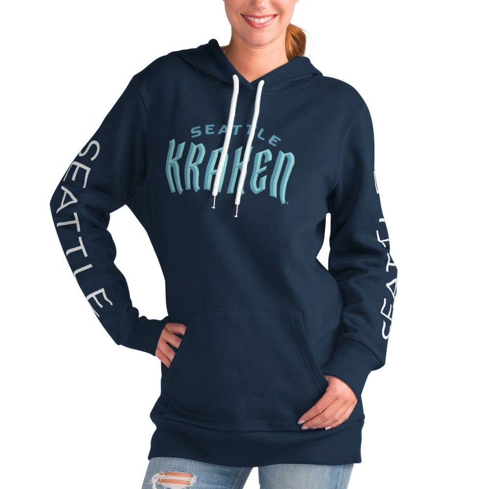 NHL Deep Sea Blue Seattle Kraken G-III 4Her by Carl Banks Women's Overtime Pullover Hoodie