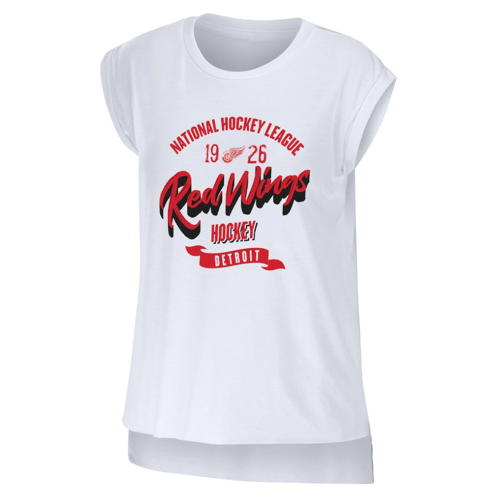 NHL White Detroit Red Wings WEAR by Erin Andrews Women's Domestic Tank Top