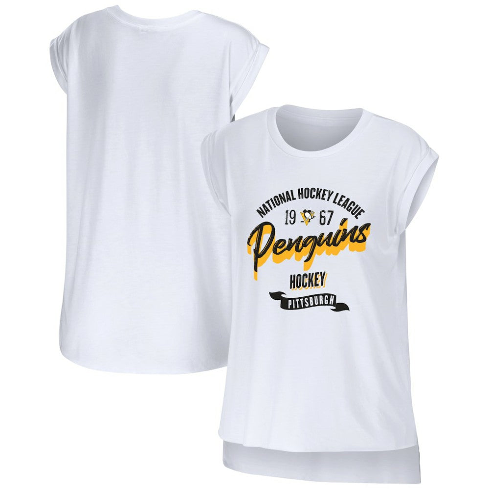 NHL White Pittsburgh Penguins WEAR by Erin Andrews Women's Domestic Tank Top