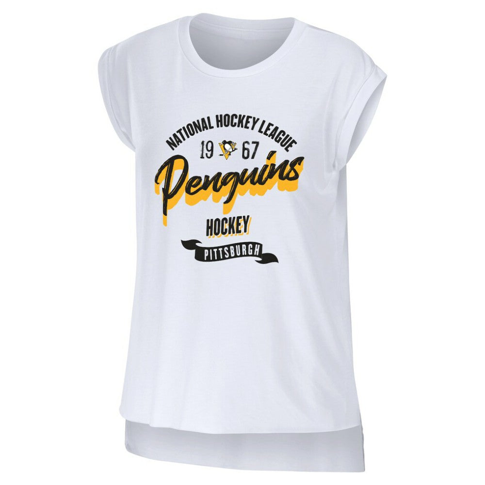 NHL White Pittsburgh Penguins WEAR by Erin Andrews Women's Domestic Tank Top