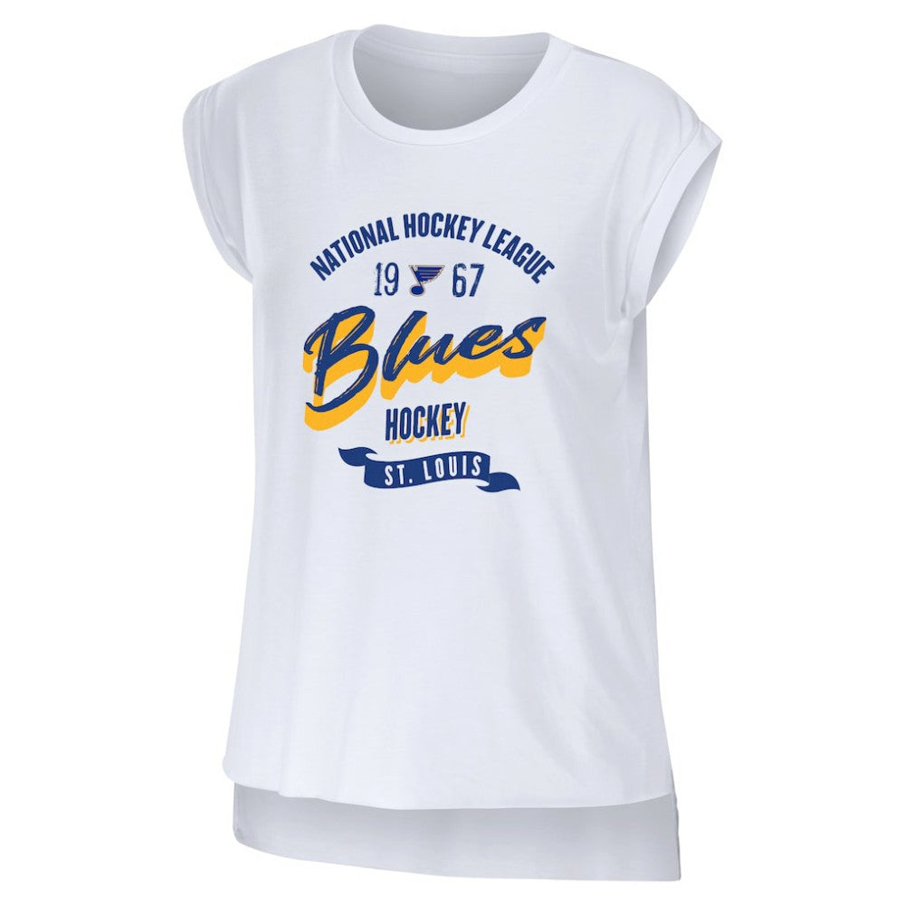 NHL White St. Louis Blues WEAR by Erin Andrews Women's Domestic Tank Top
