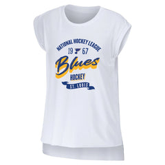 NHL White St. Louis Blues WEAR by Erin Andrews Women's Domestic Tank Top