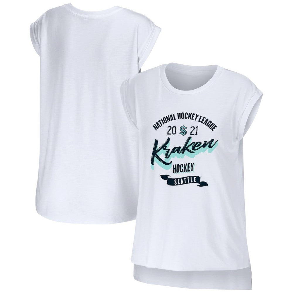 NHL White Seattle Kraken WEAR by Erin Andrews Women's Domestic Tank Top