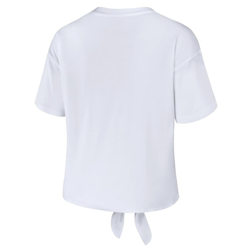 NHL White Colorado Avalanche WEAR by Erin Andrews Women's Front Knot T-Shirt