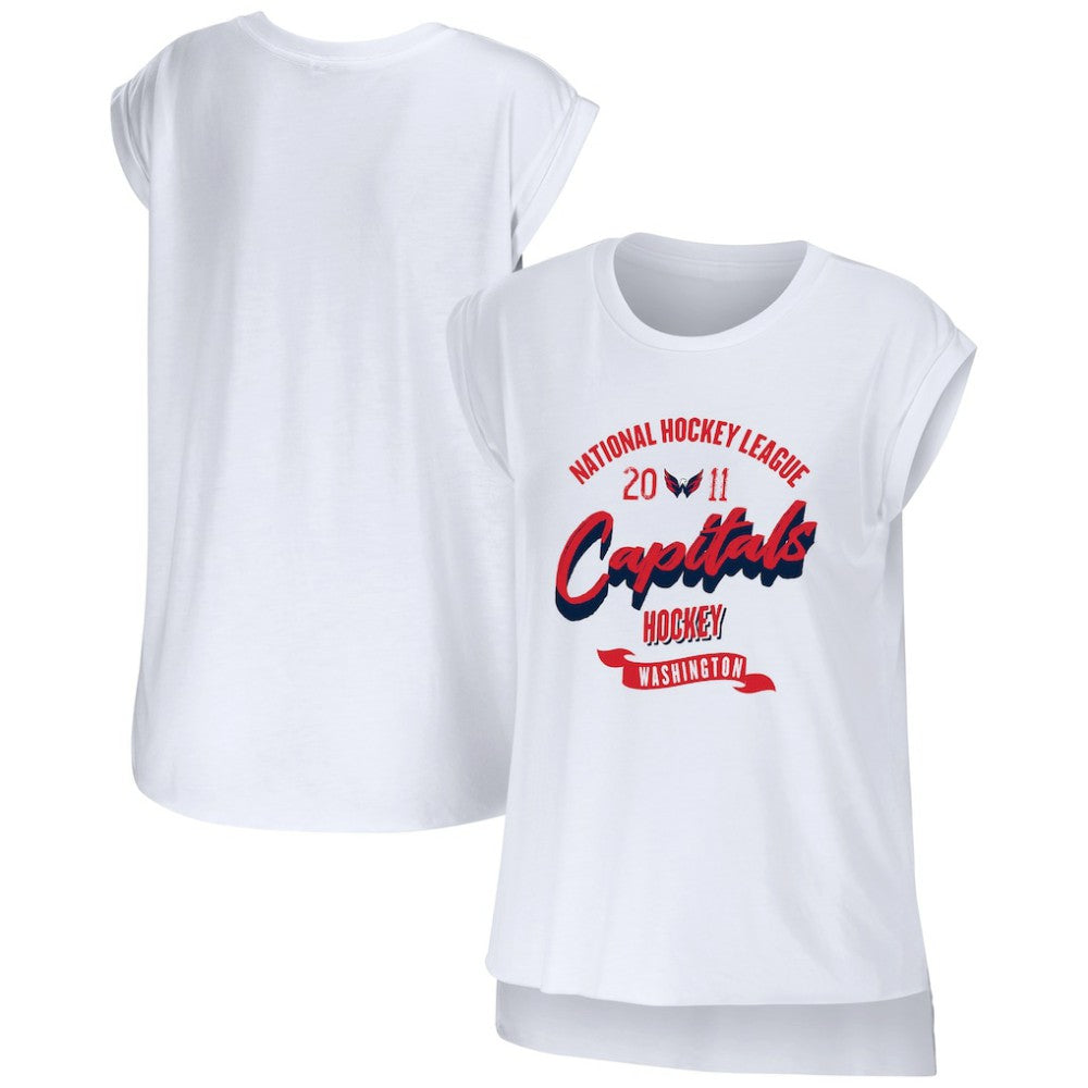 NHL White Washington Capitals WEAR by Erin Andrews Women's Domestic Tank Top
