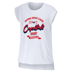 NHL White Washington Capitals WEAR by Erin Andrews Women's Domestic Tank Top