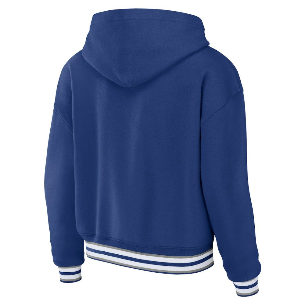 NHL Blue Tampa Bay Lightning WEAR by Erin Andrews Women's Lace-Up Pullover Hoodie