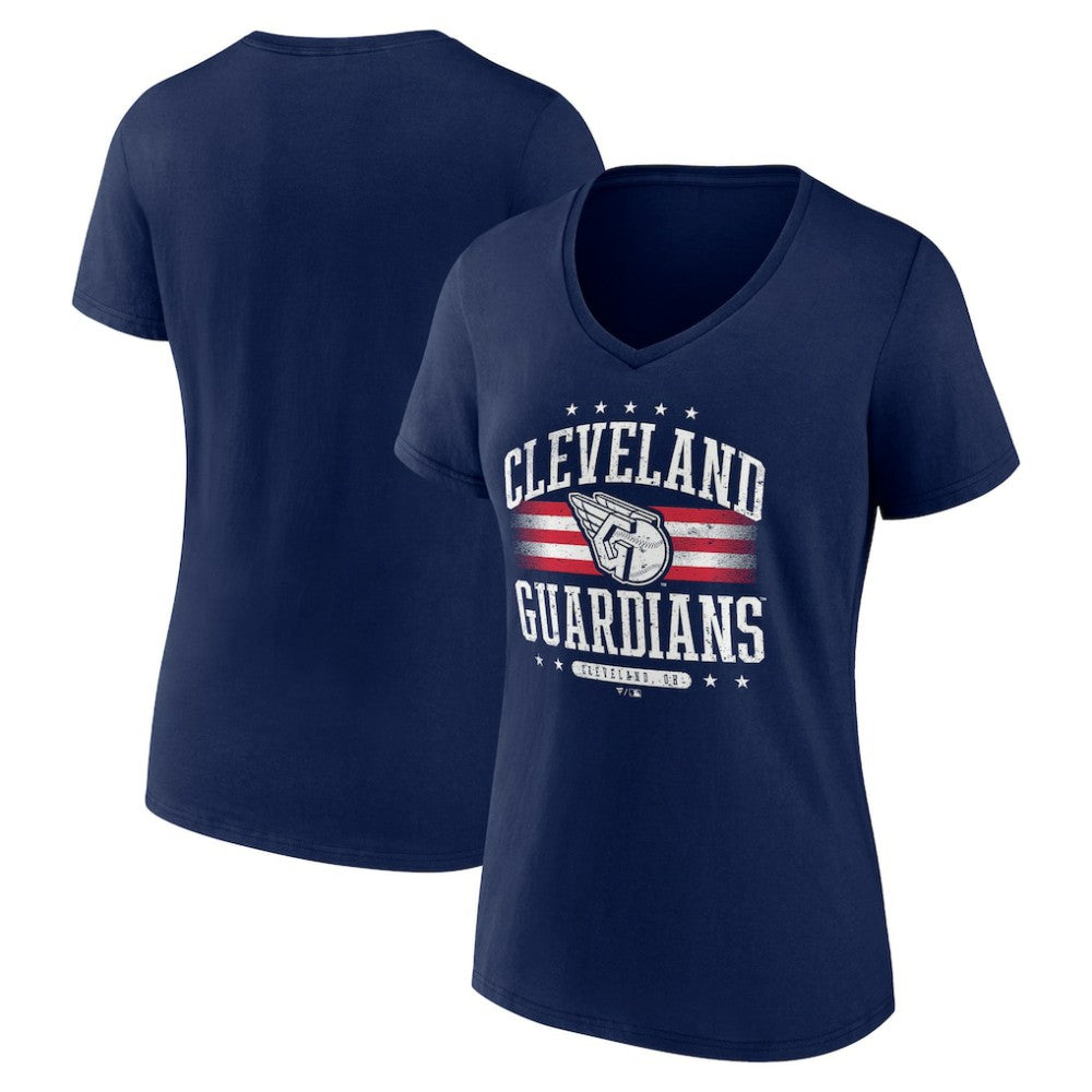 MLB Cleveland Guardians Women's Americana Team V-Neck T-Shirt
