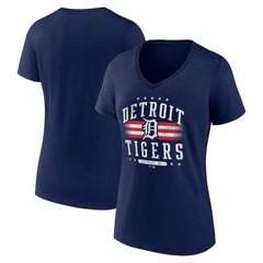 MLB Detroit Tigers Women's Americana Team V-Neck T-Shirt