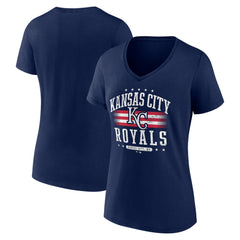 MLB Kansas City Royals Women's Americana Team V-Neck T-Shirt