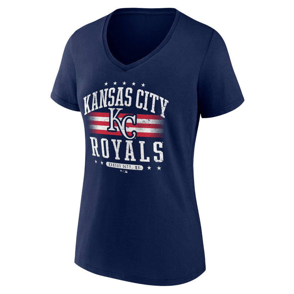 MLB Kansas City Royals Women's Americana Team V-Neck T-Shirt