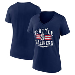 MLB Seattle Mariners Women's Americana Team V-Neck T-Shirt