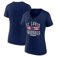 MLB St. Louis Cardinals Women's Americana Team V-Neck T-Shirt