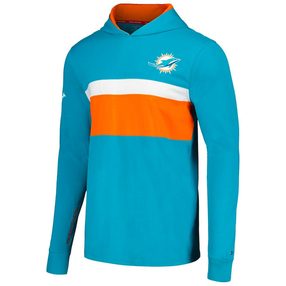 Tommy Hilfiger Morgan Long Sleeve Hoodie T-Shirt - Miami Dolphins