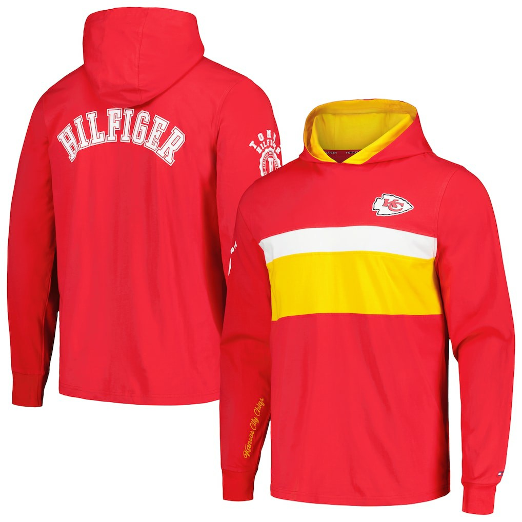 Tommy Hilfiger Morgan Long Sleeve Hoodie T-Shirt - Kansas City Chiefs