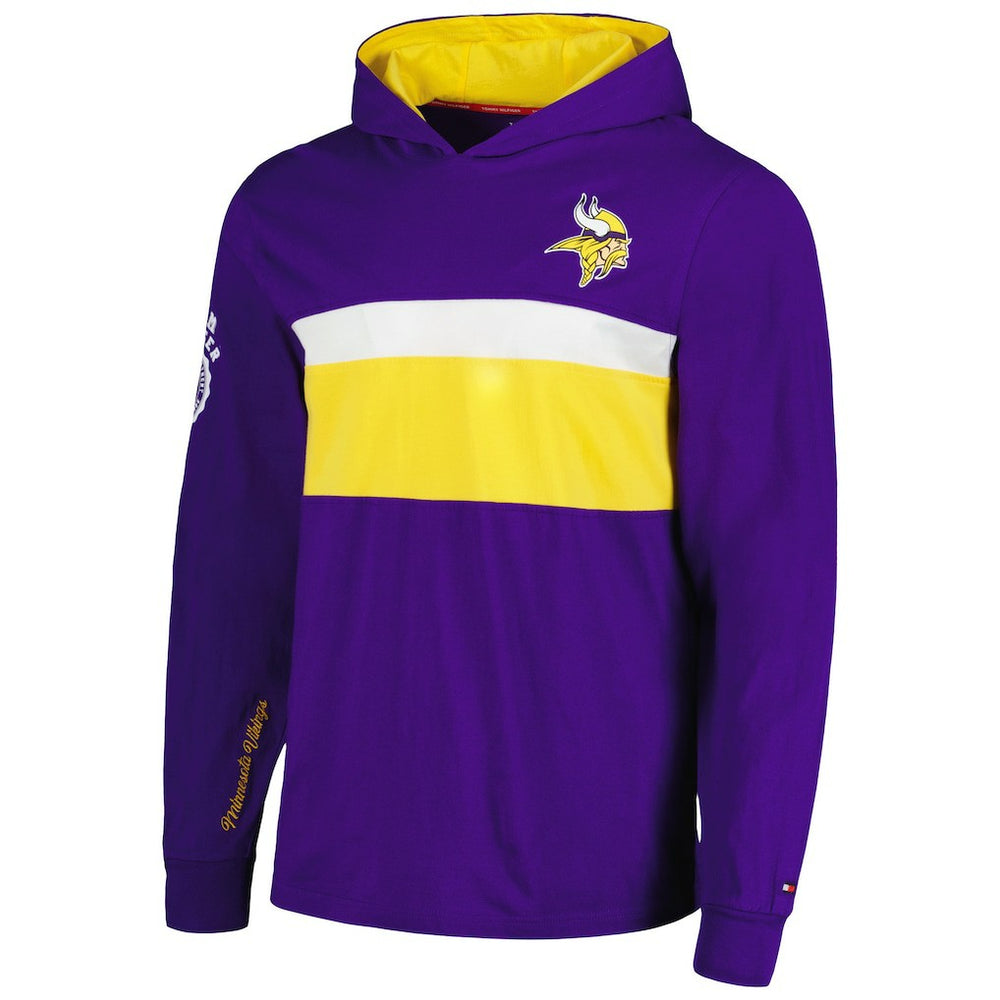 Tommy Hilfiger Morgan Long Sleeve Hoodie T-Shirt - Minnesota Vikings