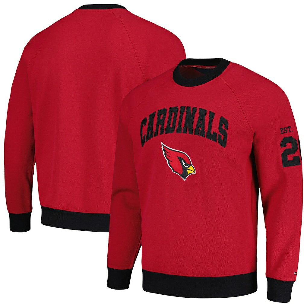 Tommy Hilfiger Reese Raglan Tri-Blend Pullover Sweatshirt - Arizona Cardinals