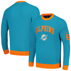 Tommy Hilfiger Reese Raglan Tri-Blend Pullover Sweatshirt - Miami Dolphins