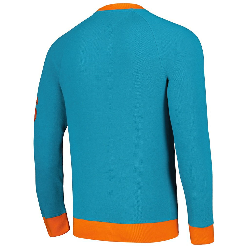 Tommy Hilfiger Reese Raglan Tri-Blend Pullover Sweatshirt - Miami Dolphins