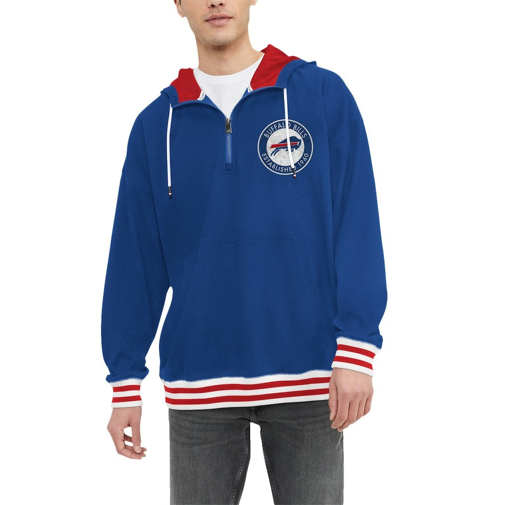 Tommy Hilfiger Aaron Quarter-Zip Hoodie - Buffalo Bills