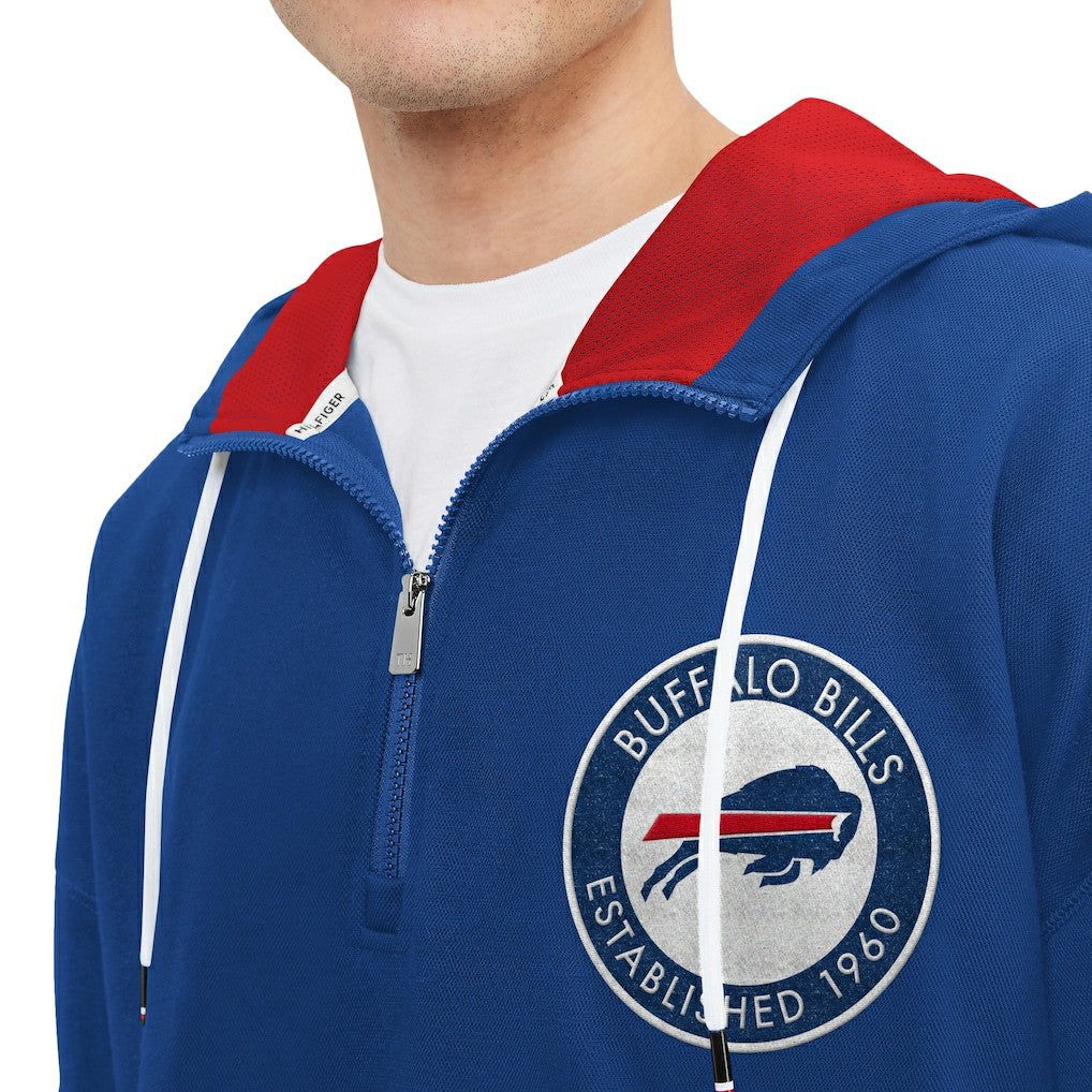 Tommy Hilfiger Aaron Quarter-Zip Hoodie - Buffalo Bills
