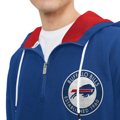 Tommy Hilfiger Aaron Quarter-Zip Hoodie - Buffalo Bills