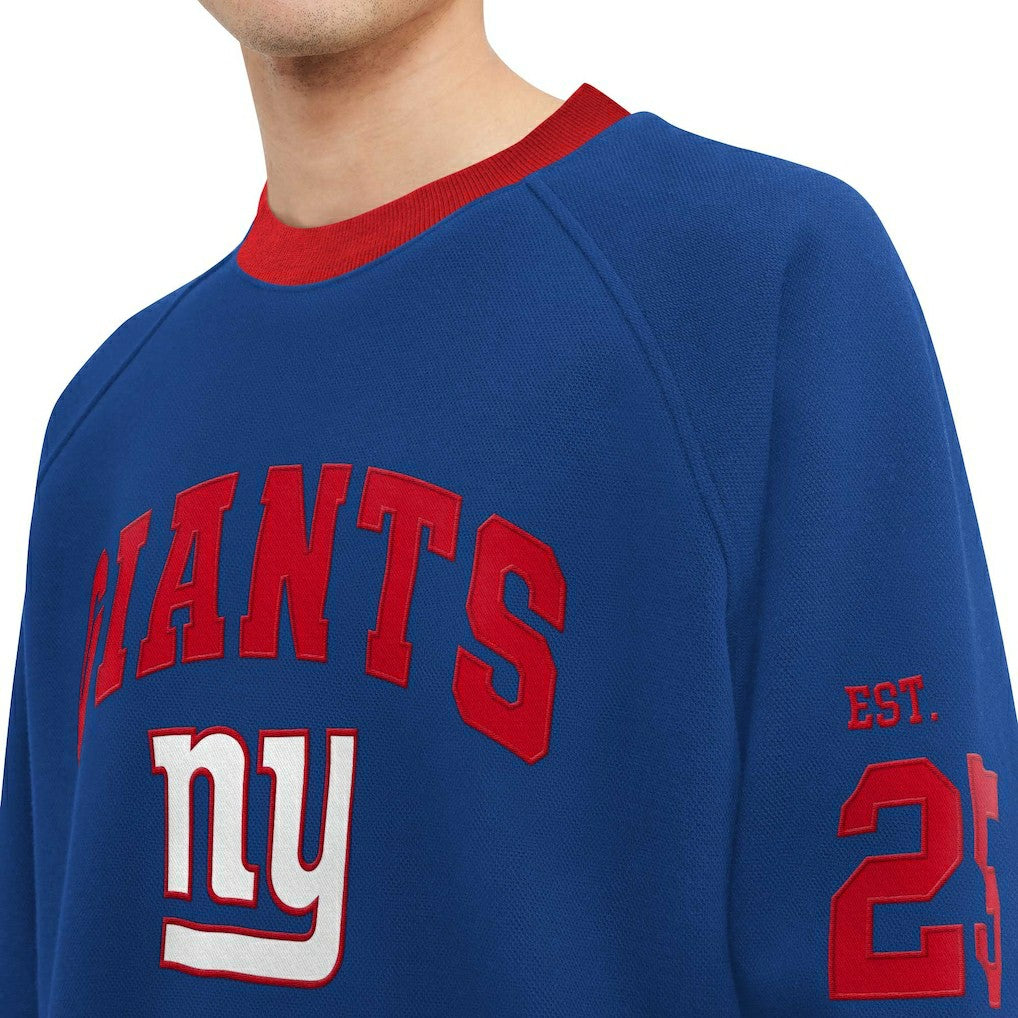 Tommy Hilfiger Reese Raglan Tri-Blend Pullover Sweatshirt - New York Giants